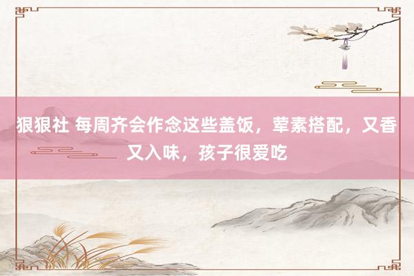 狠狠社 每周齐会作念这些盖饭，荤素搭配，又香又入味，孩子很爱吃