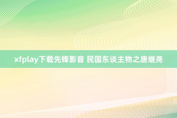 xfplay下载先锋影音 民国东谈主物之唐继尧